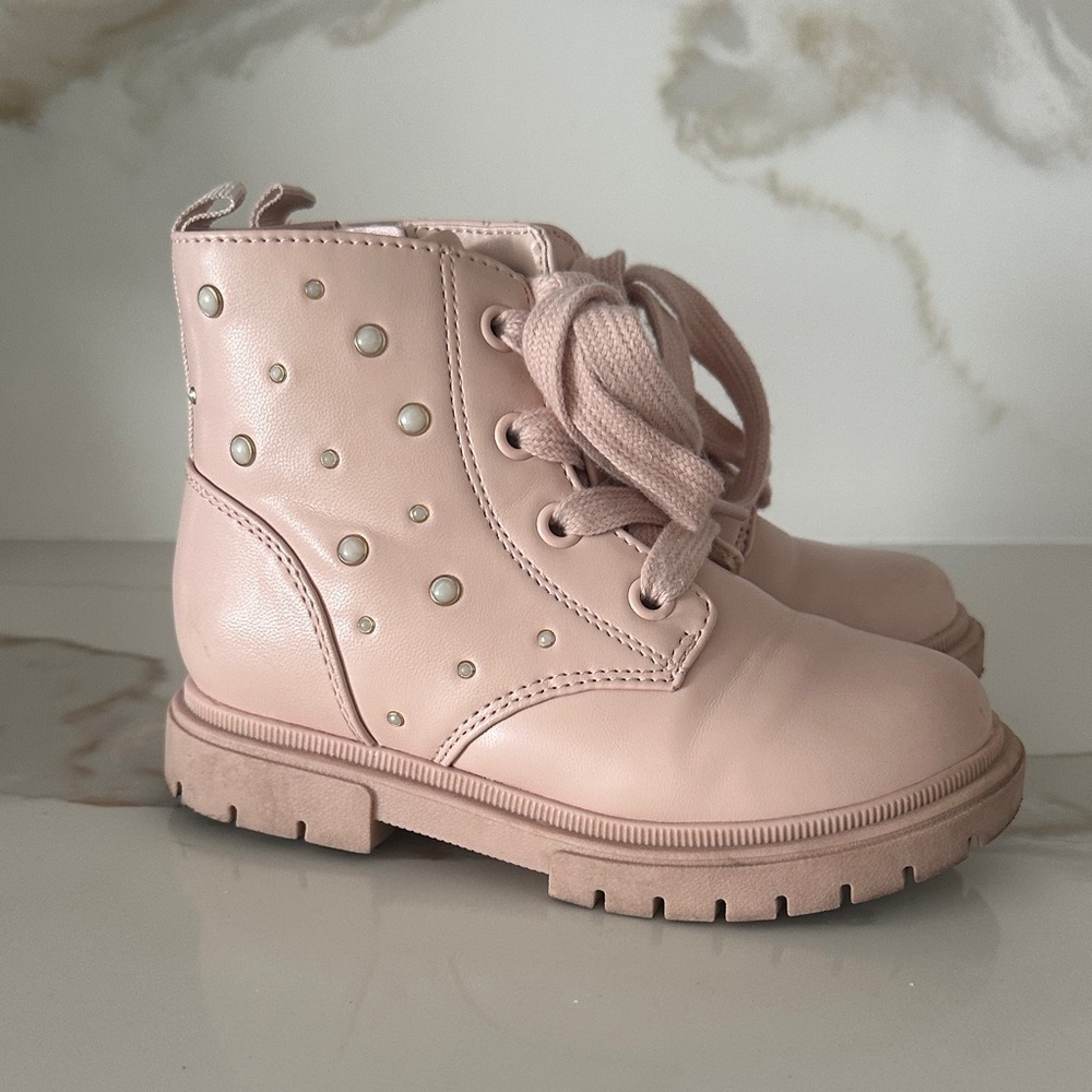 Cat & Jack Light Pink Kids Boots with Stud Accents